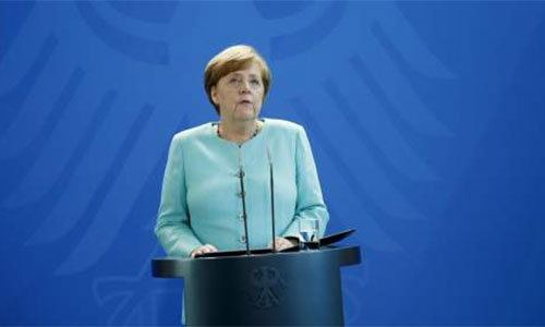 La canciller alemana, Angela Merkel Merkel ve “muy lamentable” la decisión de Trump